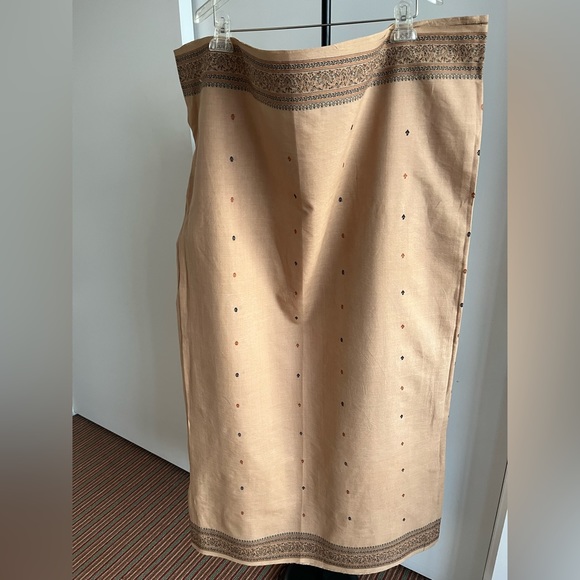 Fabindia style handwoven 100% cotton stunning earth 🌍 tone saree camel 🐪 color - Picture 3 of 16